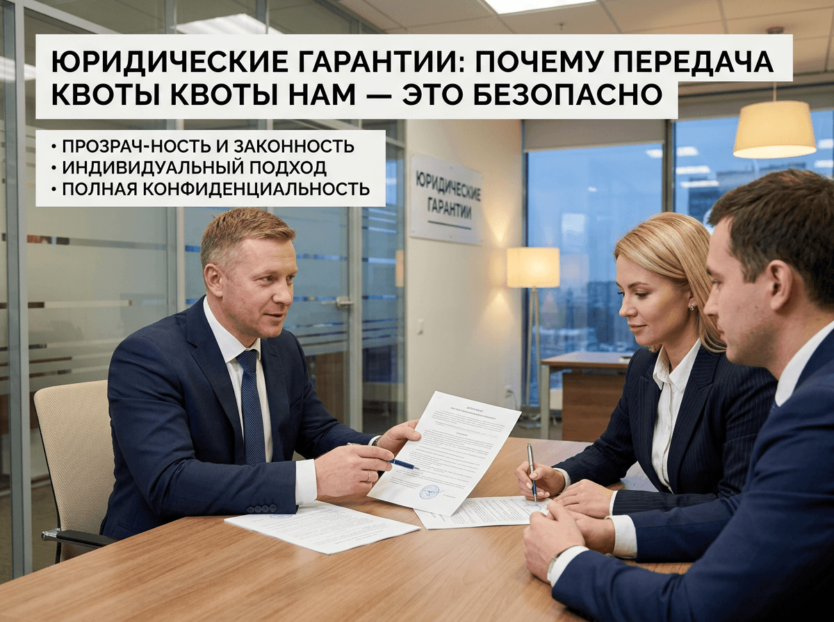 Юридические гарантии: почему передача квоты нам — это безопасно